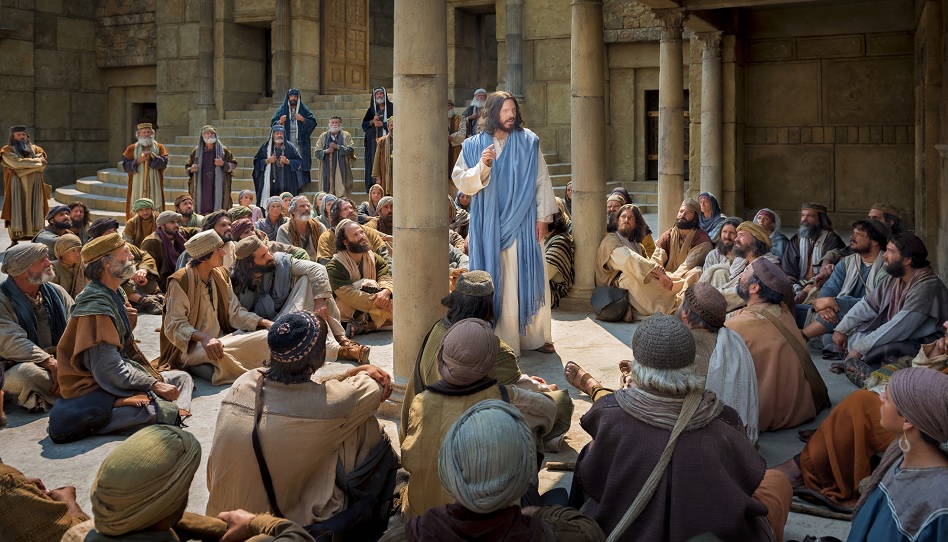 Jesus lehrt im Tempel