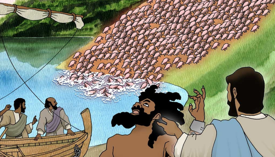 Besessene Schweine Influencer Jesus